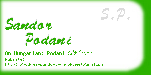 sandor podani business card